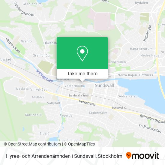 Hyres- och Arrendenämnden i Sundsvall map