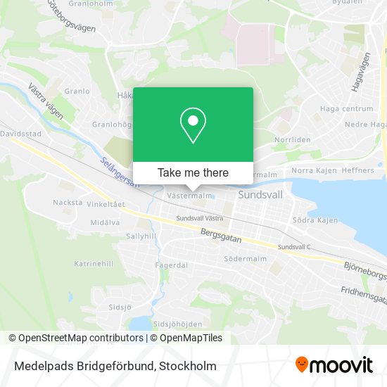 Medelpads Bridgeförbund map