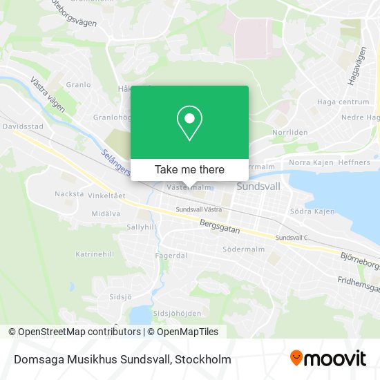 Domsaga Musikhus Sundsvall map