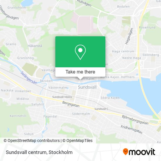 Sundsvall centrum map