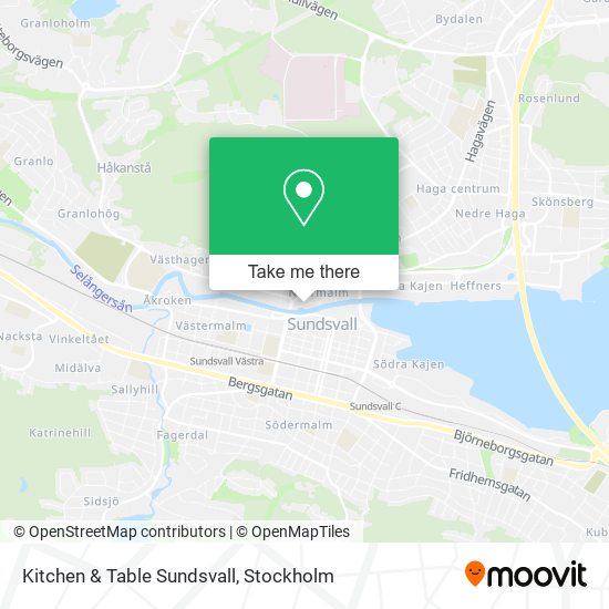 Kitchen & Table Sundsvall map