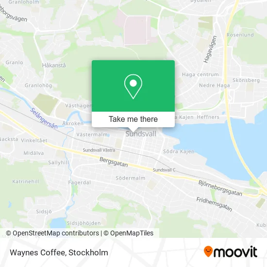 Waynes Coffee map