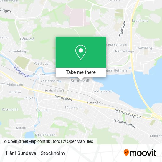 Hår i Sundsvall map