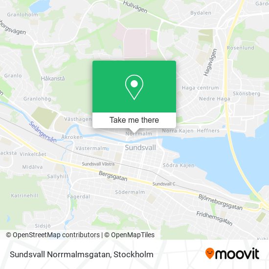 Sundsvall Norrmalmsgatan map