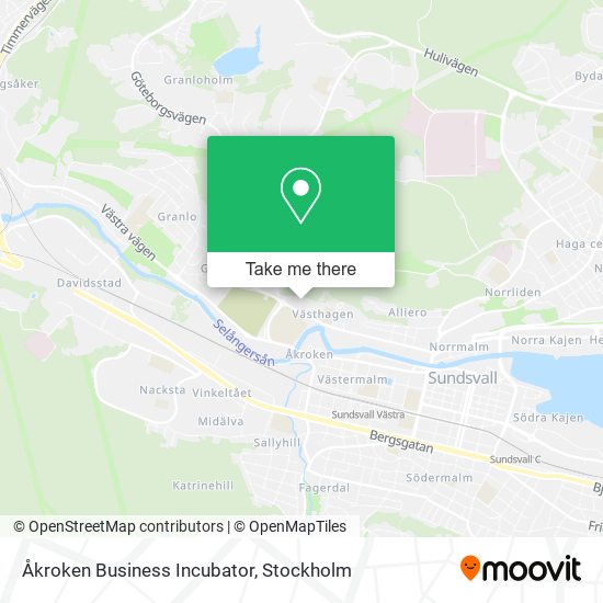 Åkroken Business Incubator map