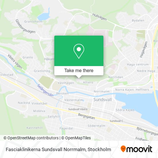 Fasciaklinikerna Sundsvall Norrmalm map