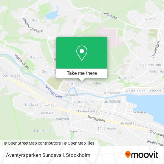 Äventyrsparken Sundsvall map