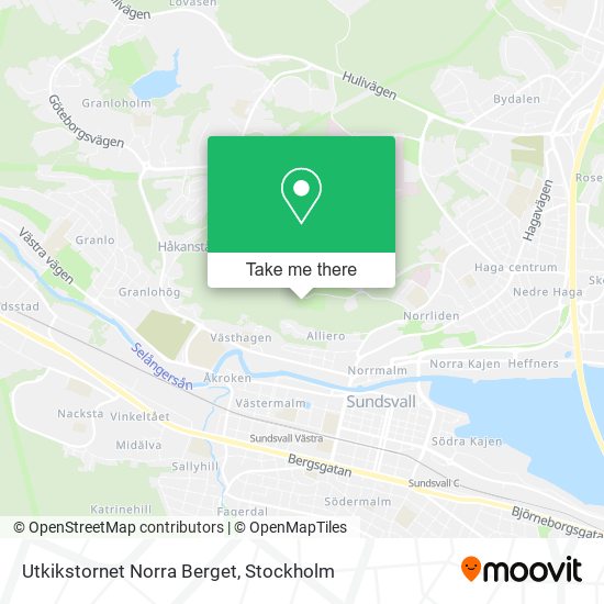 Utkikstornet Norra Berget map