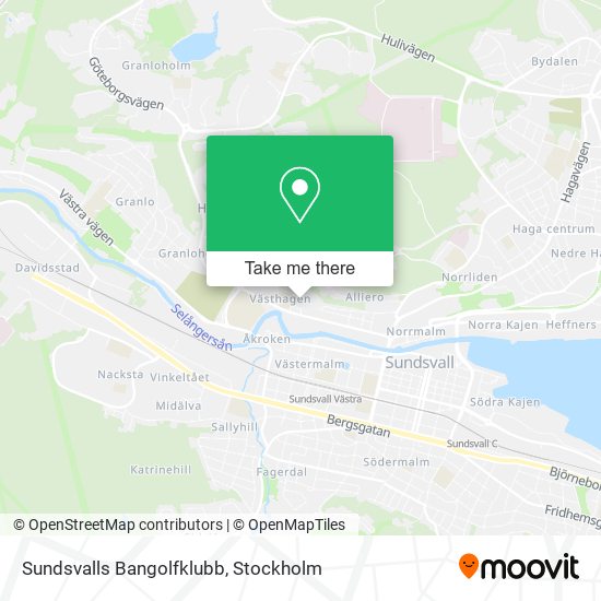 Sundsvalls Bangolfklubb map