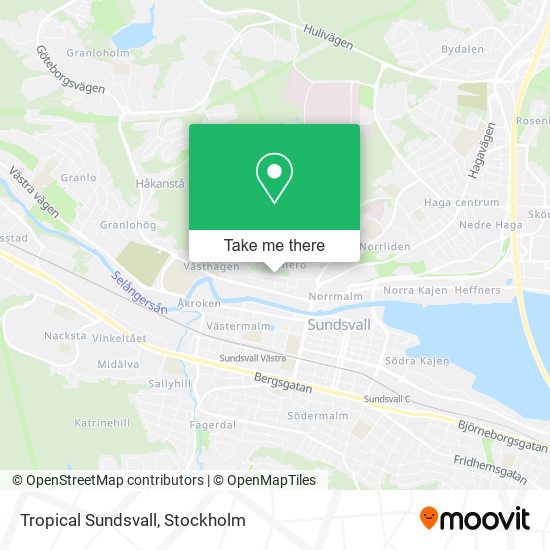 Tropical Sundsvall map