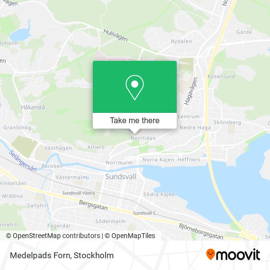 Medelpads Forn map