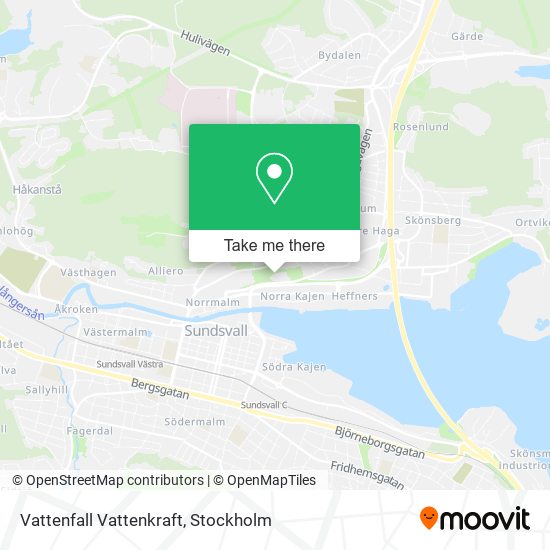 Vattenfall Vattenkraft map