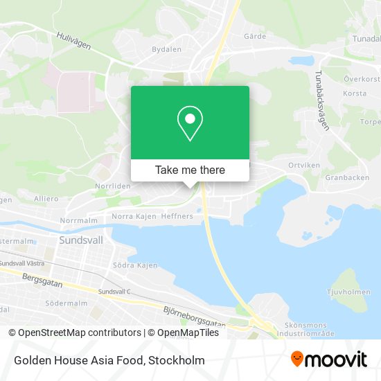 Golden House Asia Food map