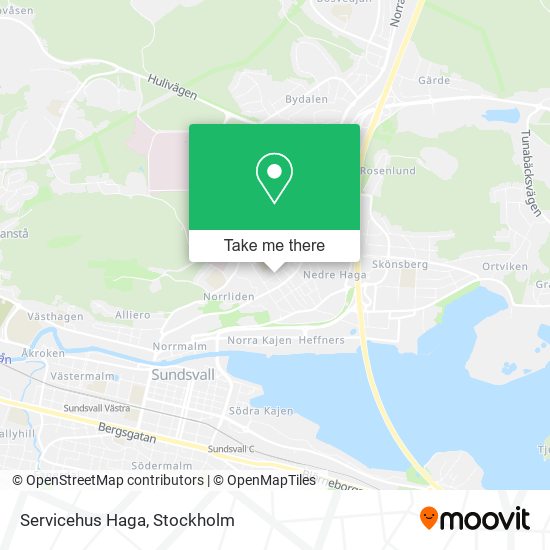 Servicehus Haga map