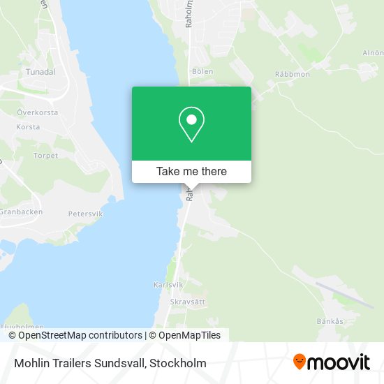 Mohlin Trailers Sundsvall map