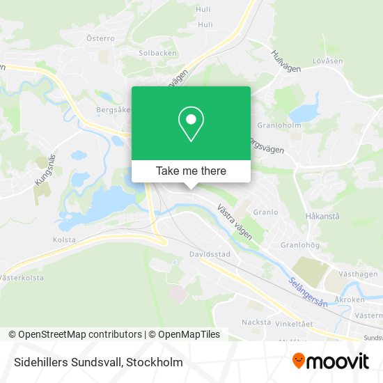 Sidehillers Sundsvall map