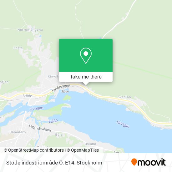 Stöde industriområde Ö. E14 map