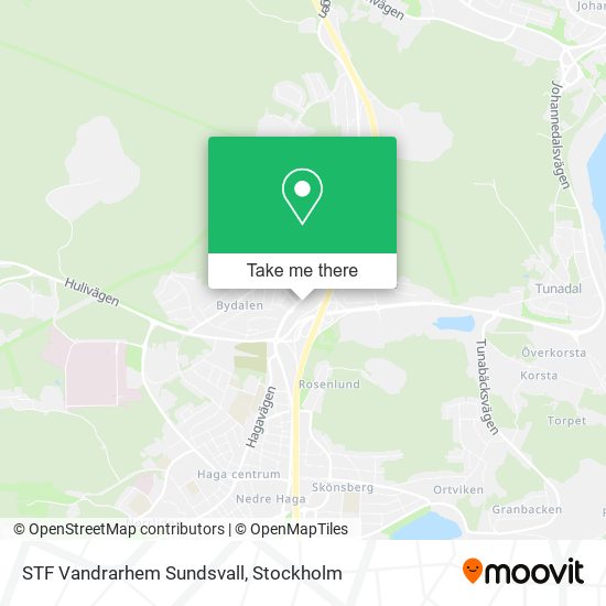 STF Vandrarhem Sundsvall map