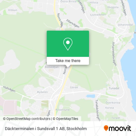 Däckterminalen i Sundsvall 1 AB map