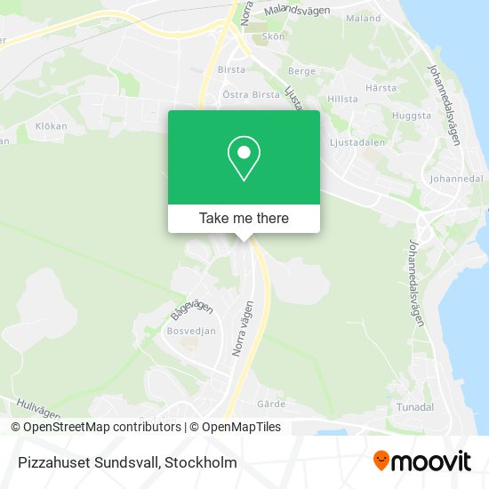 Pizzahuset Sundsvall map