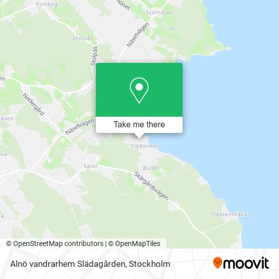 Alnö vandrarhem Slädagården map