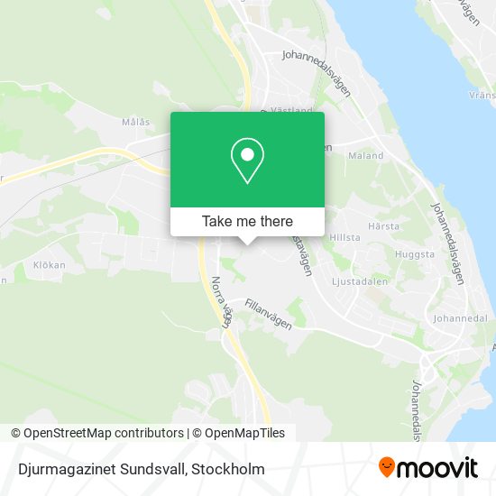 Djurmagazinet Sundsvall map