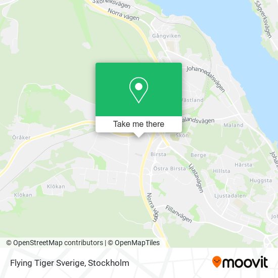 Flying Tiger Sverige map