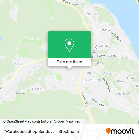 Warehouse Shop Sundsvall map