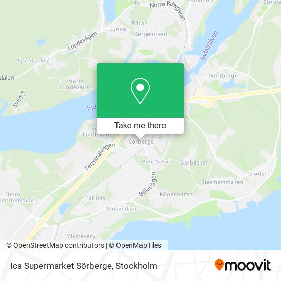 Ica Supermarket Sörberge map