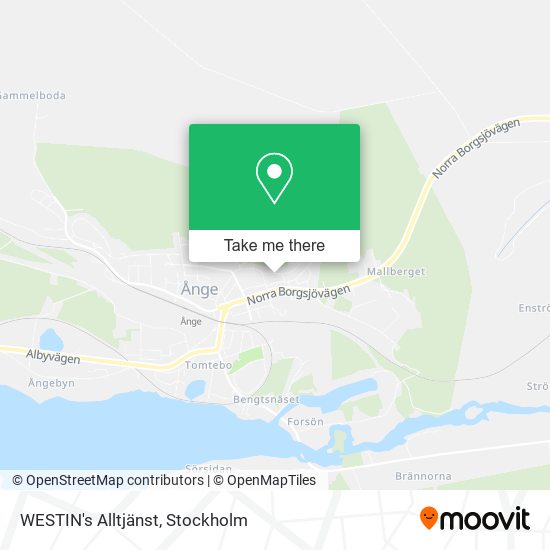 WESTIN's Alltjänst map