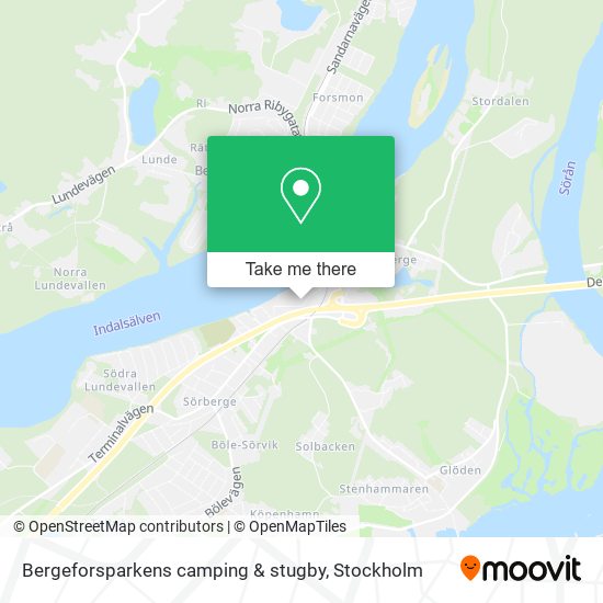 Bergeforsparkens camping & stugby map