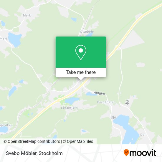 Svebo Möbler map