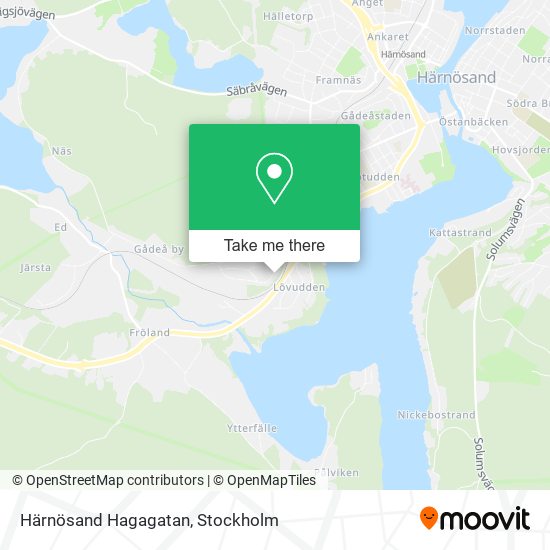 Härnösand Hagagatan map