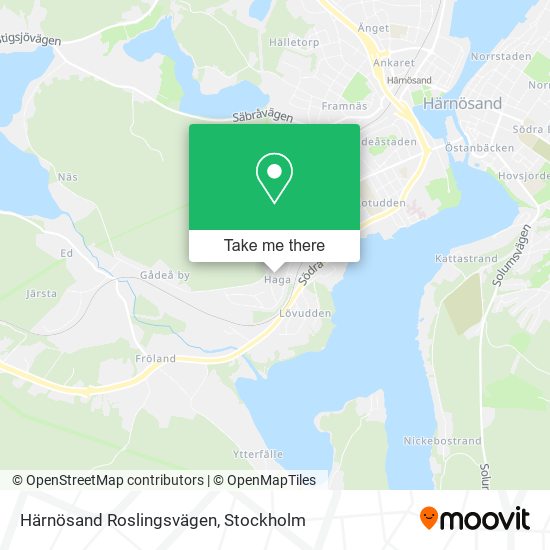 Härnösand Roslingsvägen map