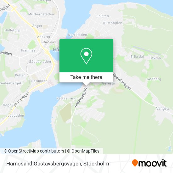 Härnösand Gustavsbergsvägen map