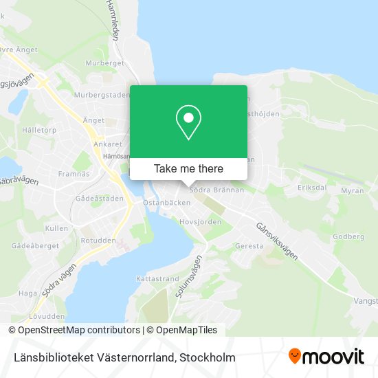 Länsbiblioteket Västernorrland map