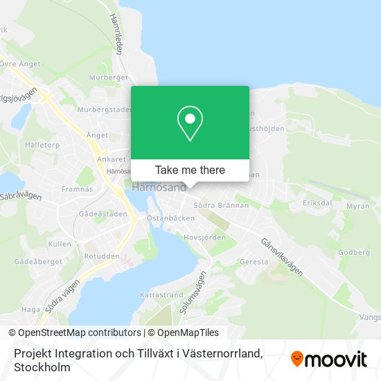 Projekt Integration och Tillväxt i Västernorrland map