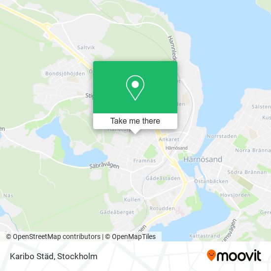 Karibo Städ map