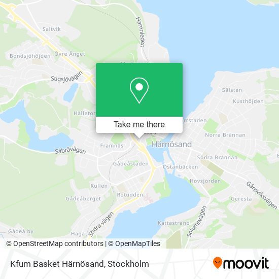 Kfum Basket Härnösand map