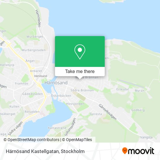 Härnösand Kastellgatan map