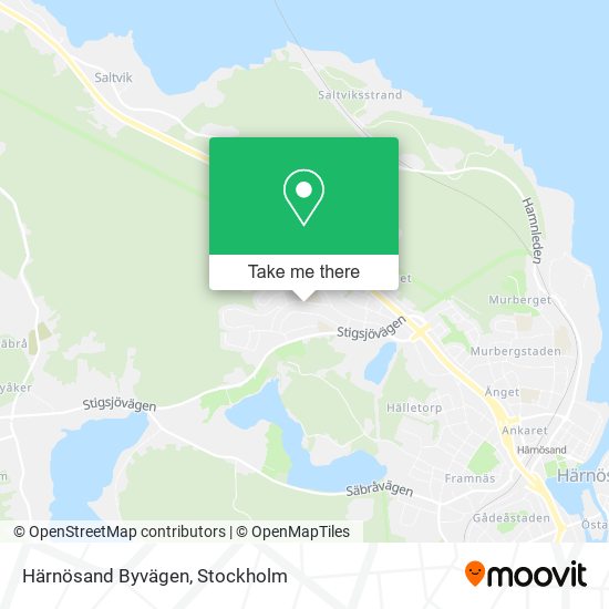 Härnösand Byvägen map