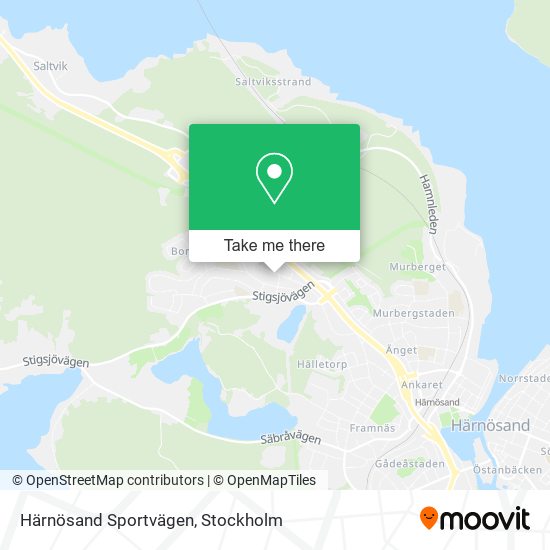 Härnösand Sportvägen map