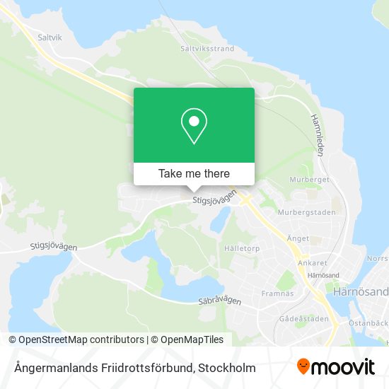 Ångermanlands Friidrottsförbund map