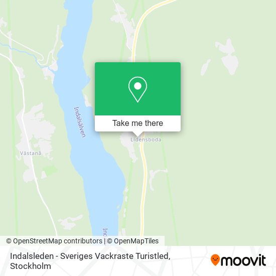 Indalsleden - Sveriges Vackraste Turistled map