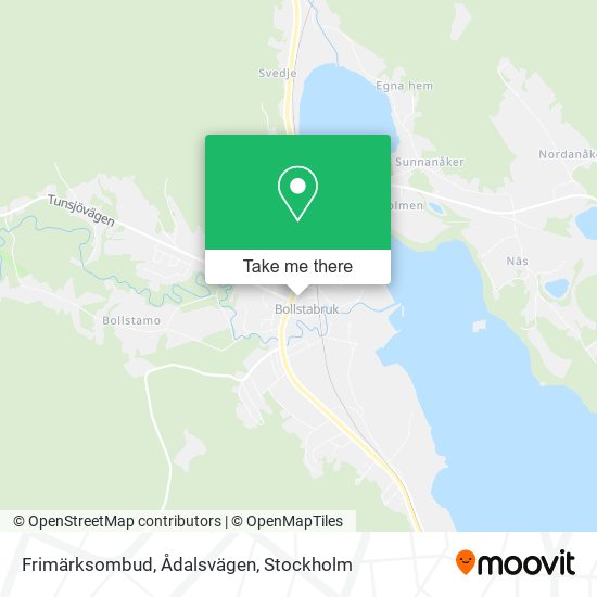 Frimärksombud, Ådalsvägen map