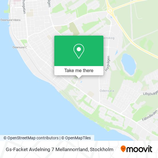 Gs-Facket Avdelning 7 Mellannorrland map