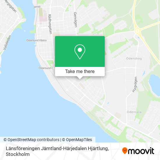 Länsföreningen Jämtland-Härjedalen Hjärtlung map