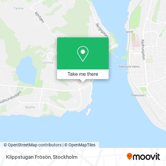 Klippstugan Frösön map