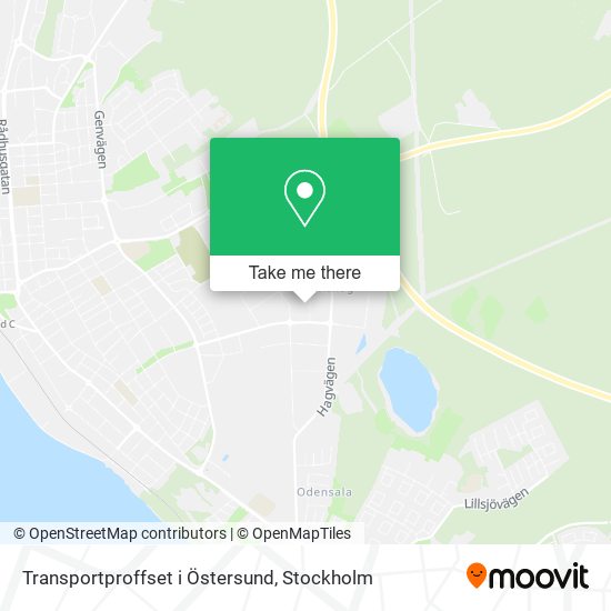 Transportproffset i Östersund map