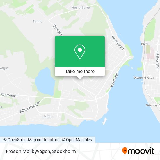 Frösön Mällbyvägen map